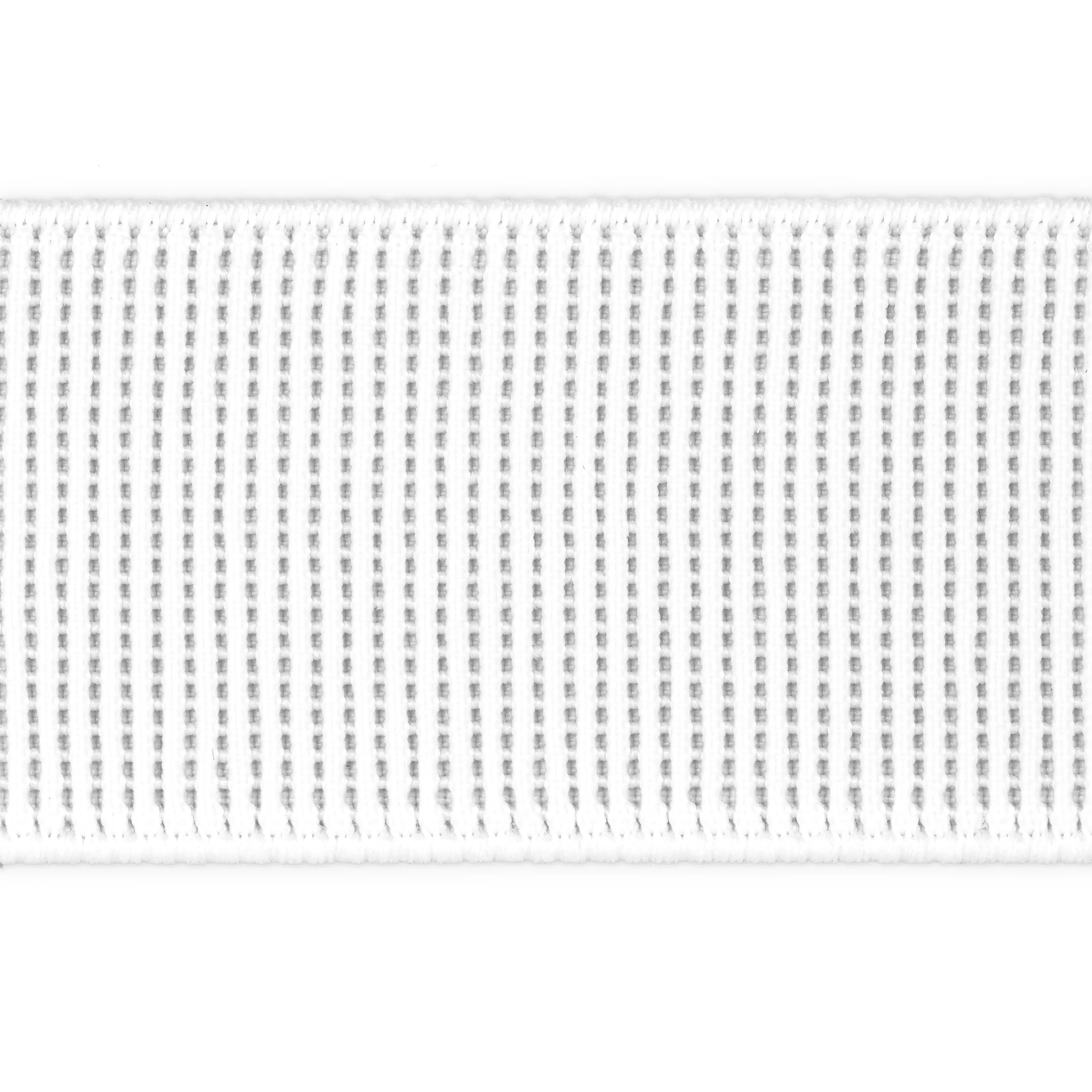 1-1/2" Ribbed Non-Roll Elastic, White