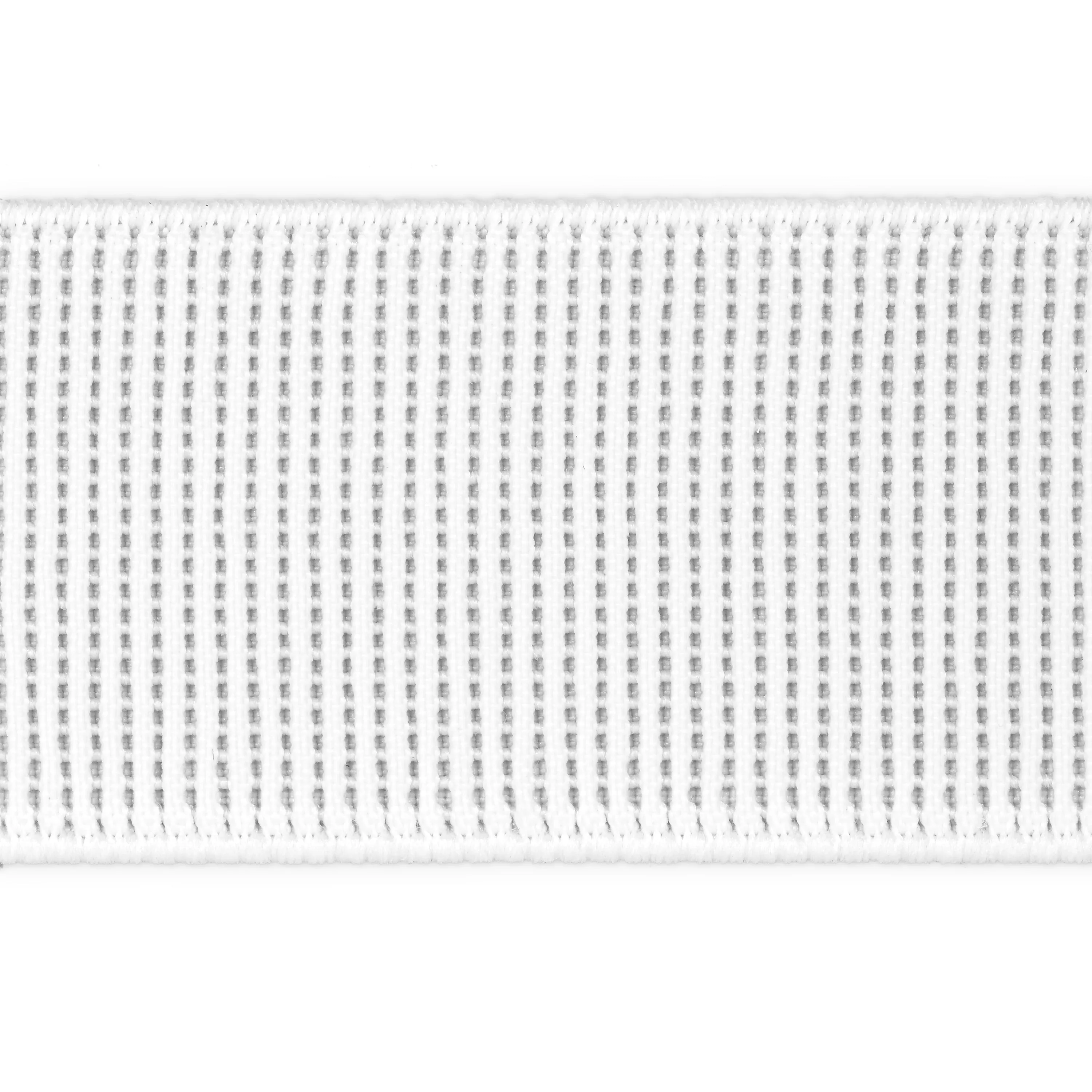 1-1/2" Ribbed Non-Roll Elastic, White