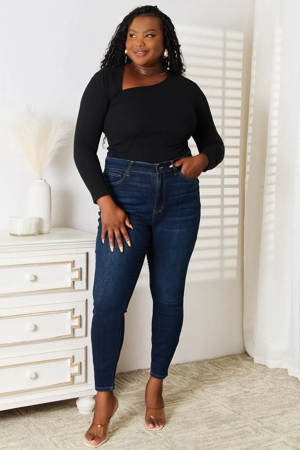 Basic Bae asymmetrical top - chic style