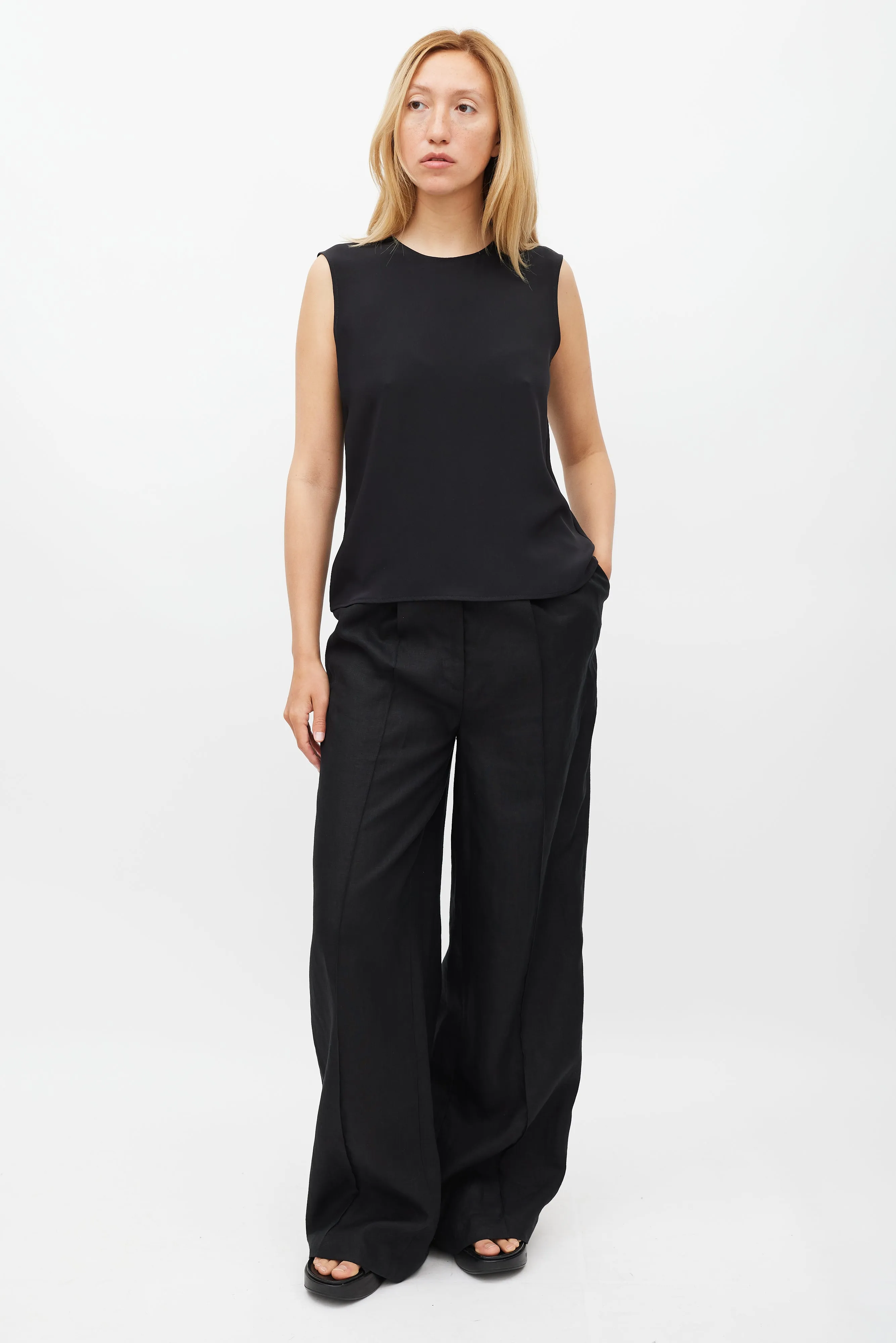 Black & Gold Silk Top