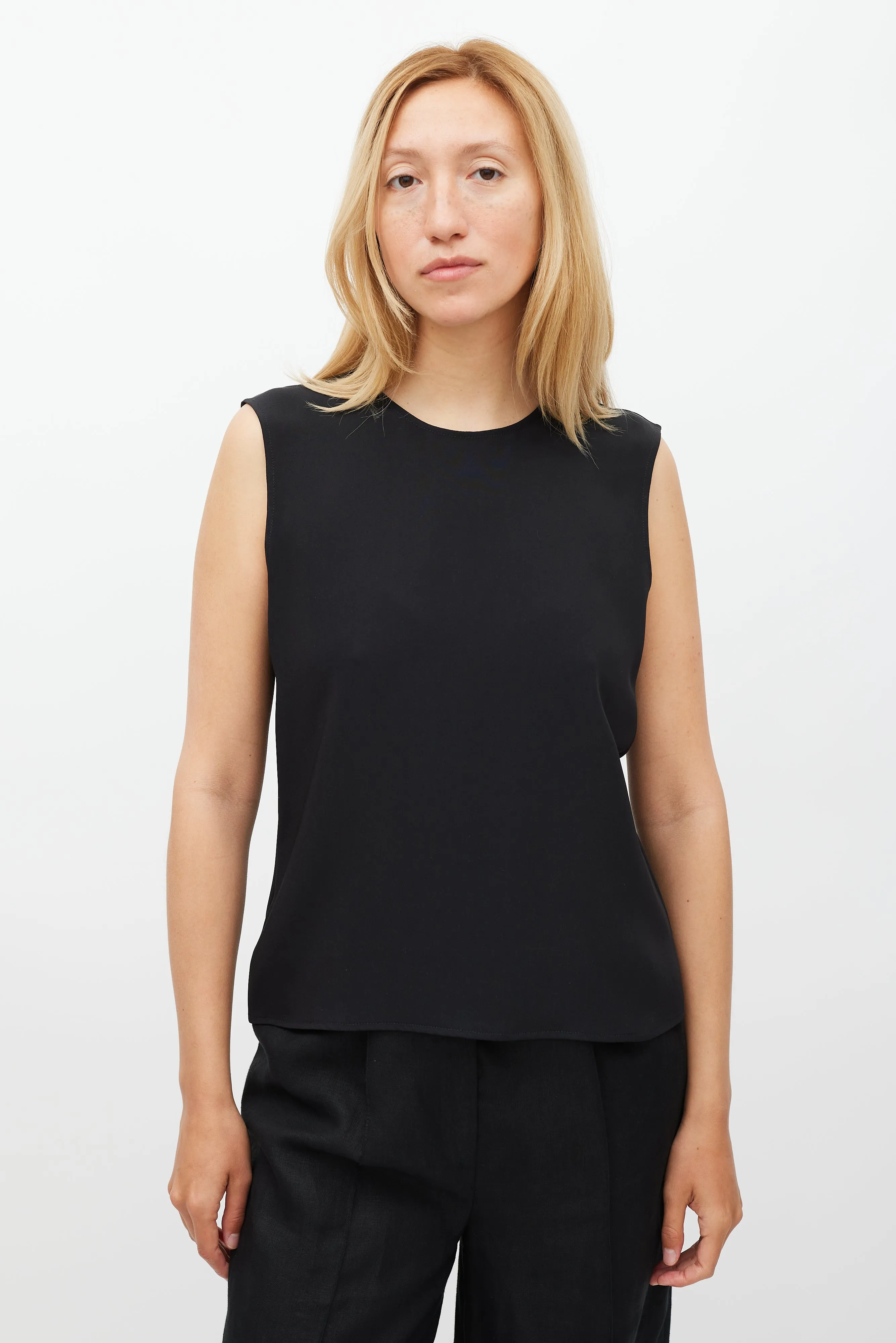 Black & Gold Silk Top