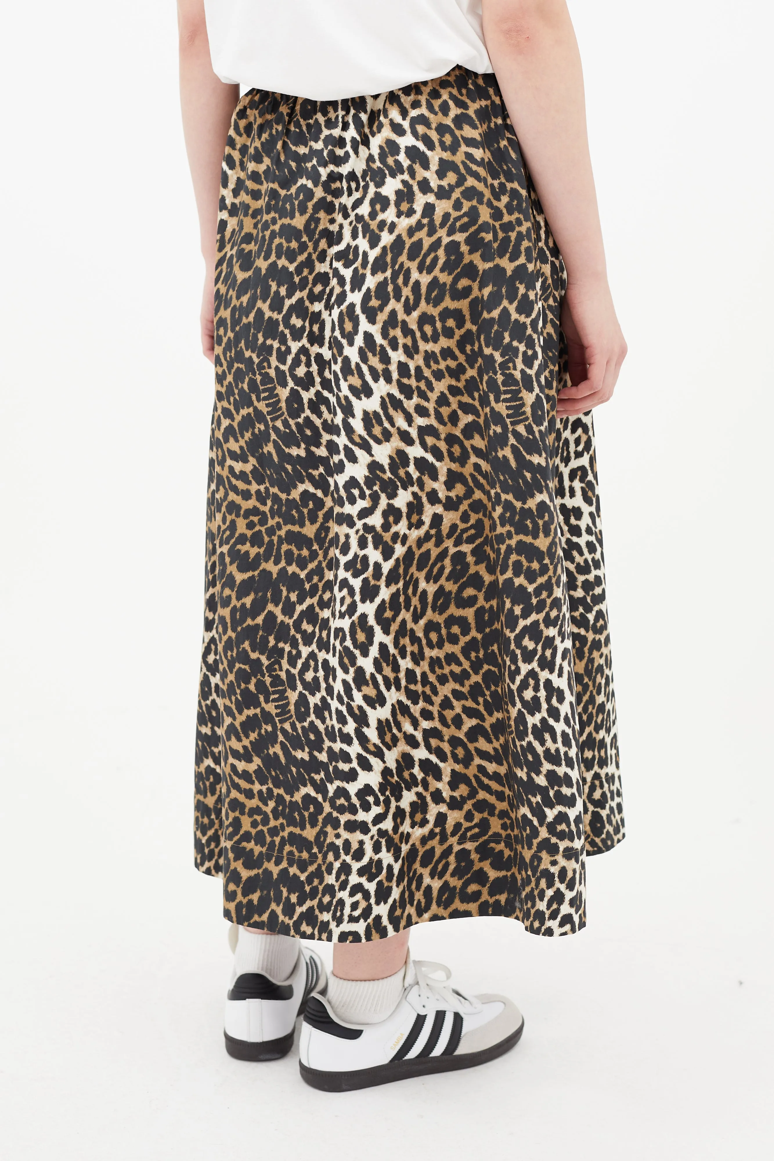 Brown & Black Print Skirt