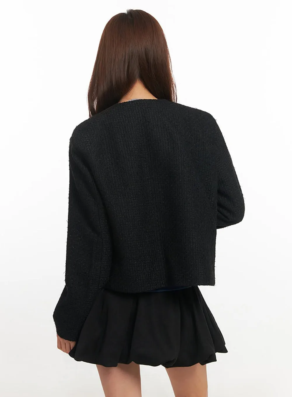 Buttoned Tweed Jacket IM513