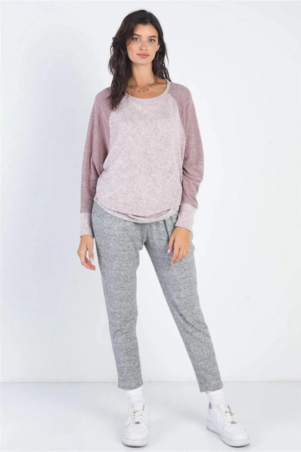 Cherish Apparel grey long sleeve top