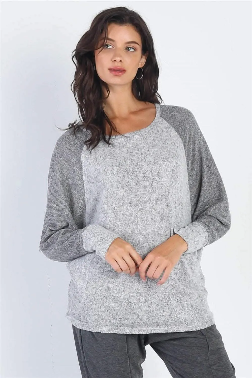 Cherish Apparel grey long sleeve top