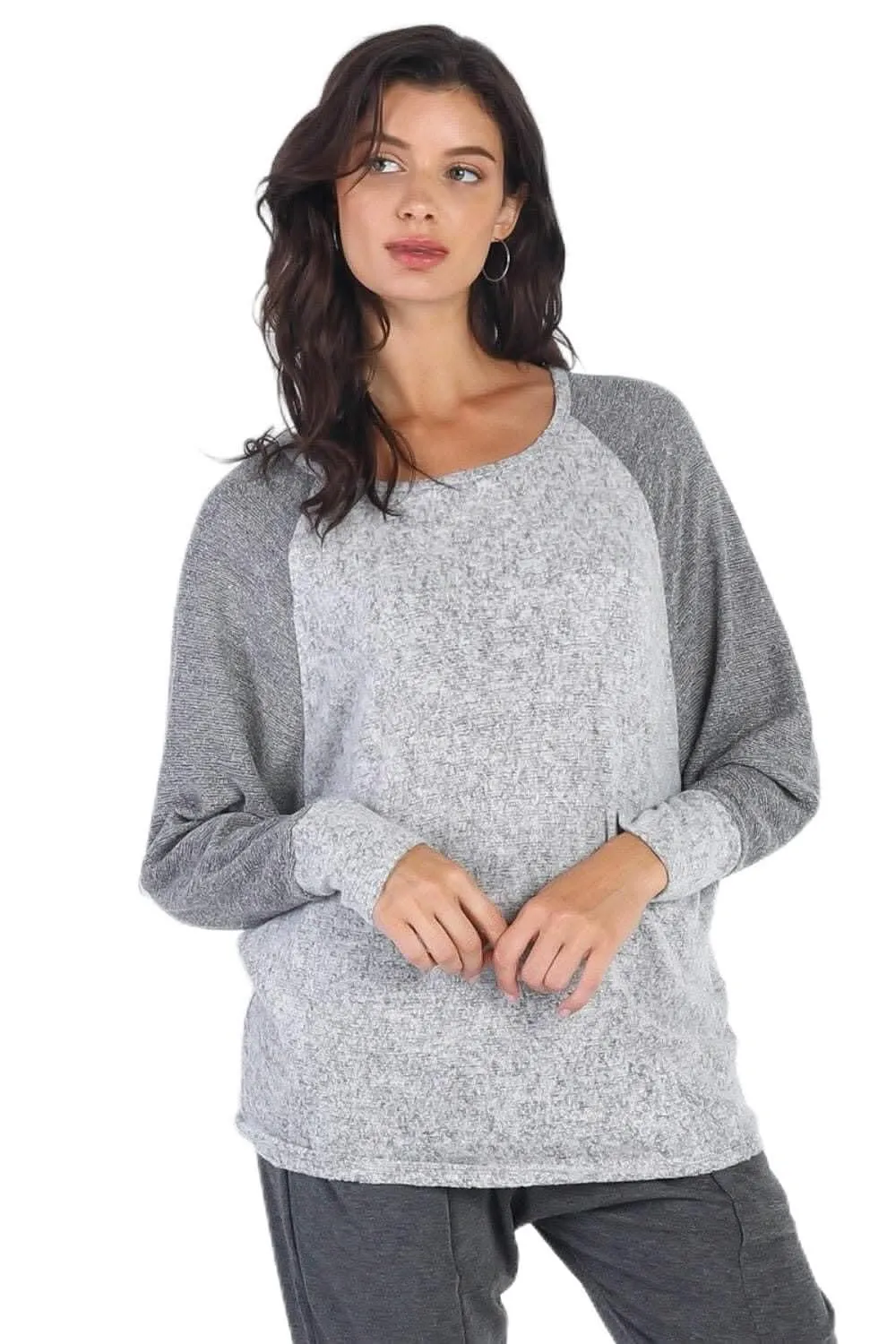 Cherish Apparel grey long sleeve top