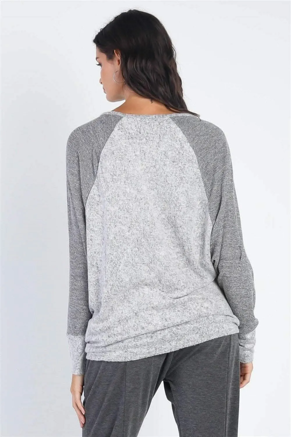 Cherish Apparel grey long sleeve top