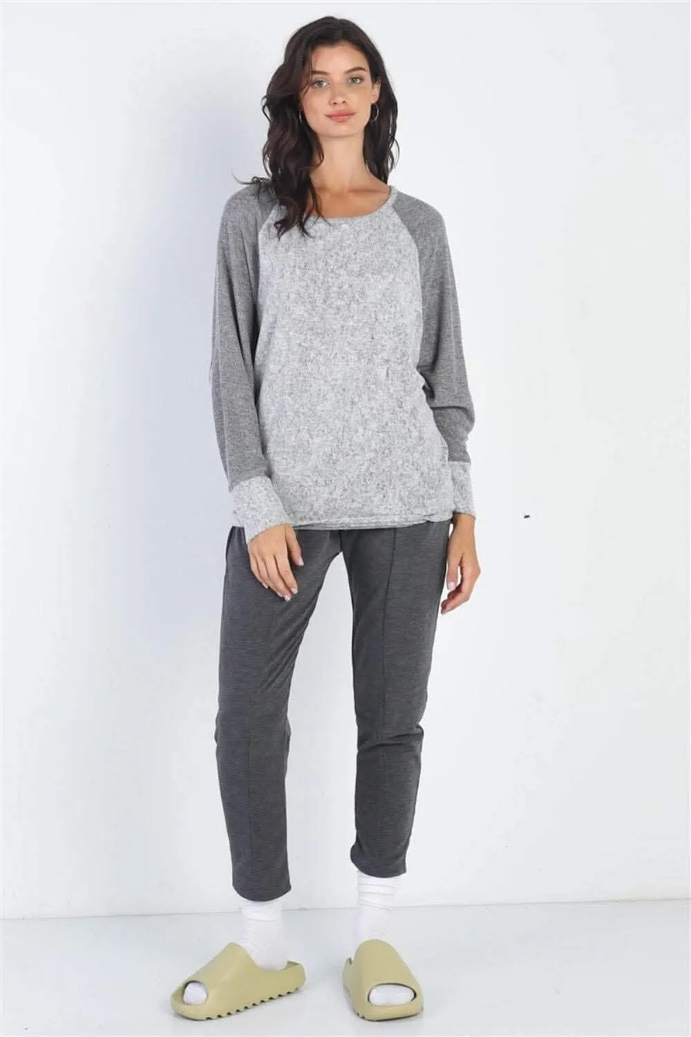 Cherish Apparel grey long sleeve top