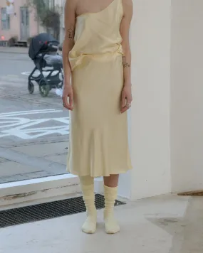 Dydine Mid-Skirt - Ecovero Satin - Sophia Yellow