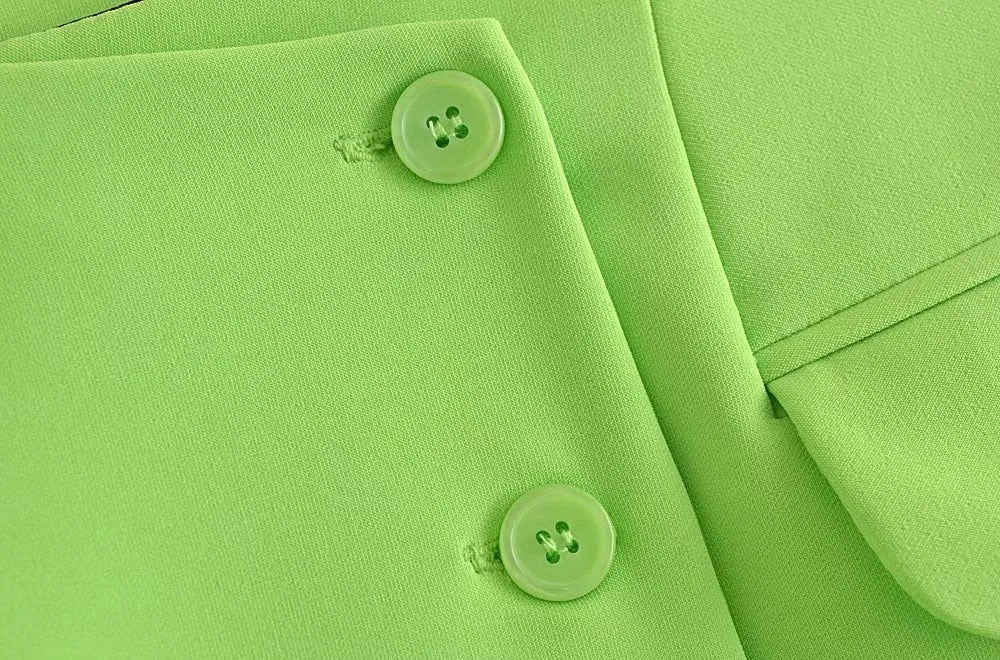 HIGH WAIST GREEN MINI SKIRT