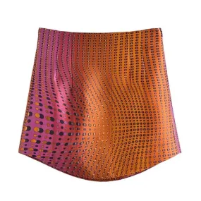 HIGH WAIST SOFT TOUCH PRINTED MINI SKIRT