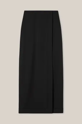 Joan Wrap Skirt in Black