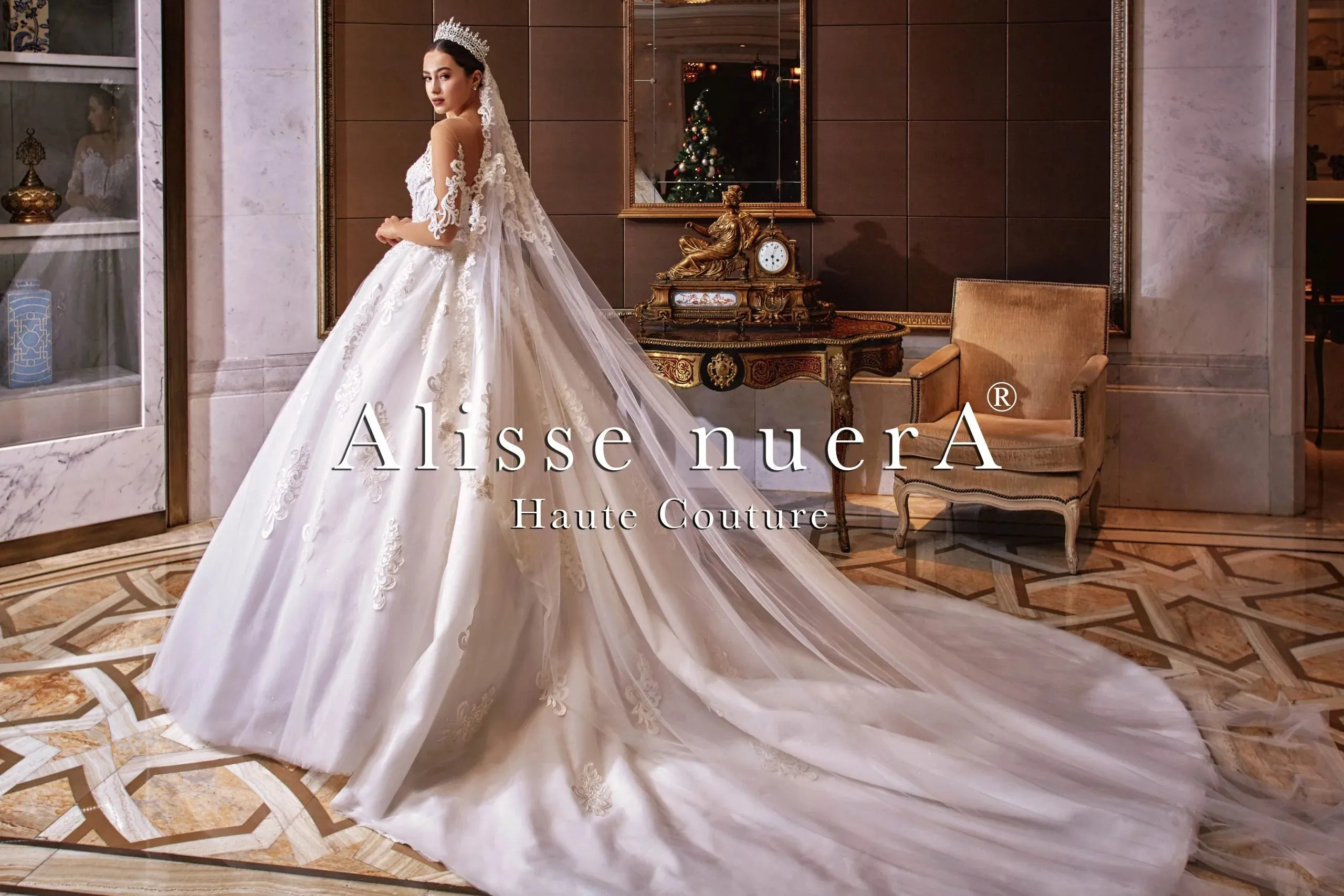 Lace Applique Princess Ballroom Wedding Gown