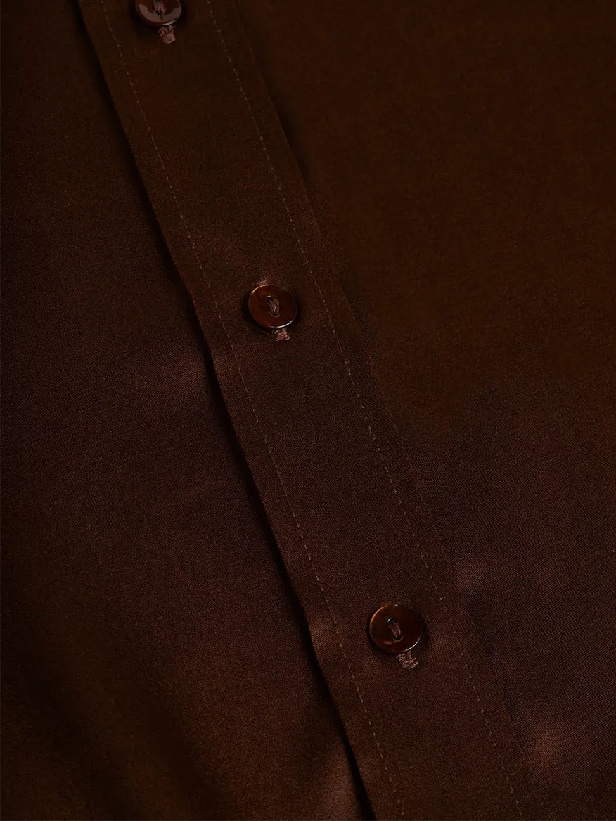 L'Agence Dani Blouse in Hot Fudge
