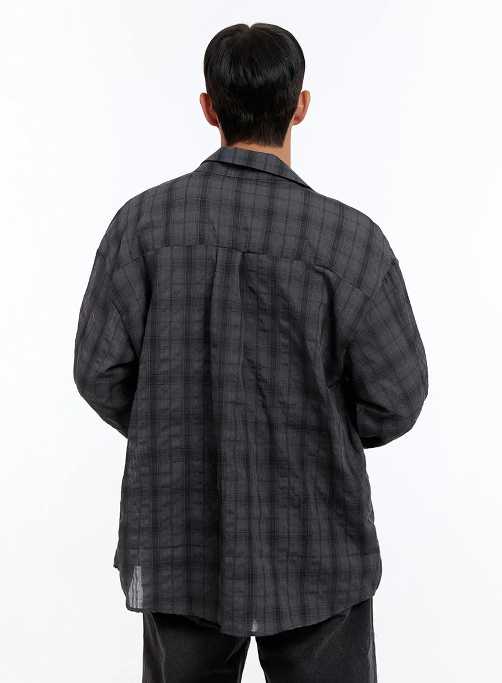 Men's Checkered Buttoned Shirt IS412