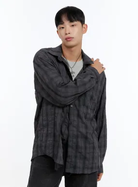 Men's Checkered Buttoned Shirt IS412