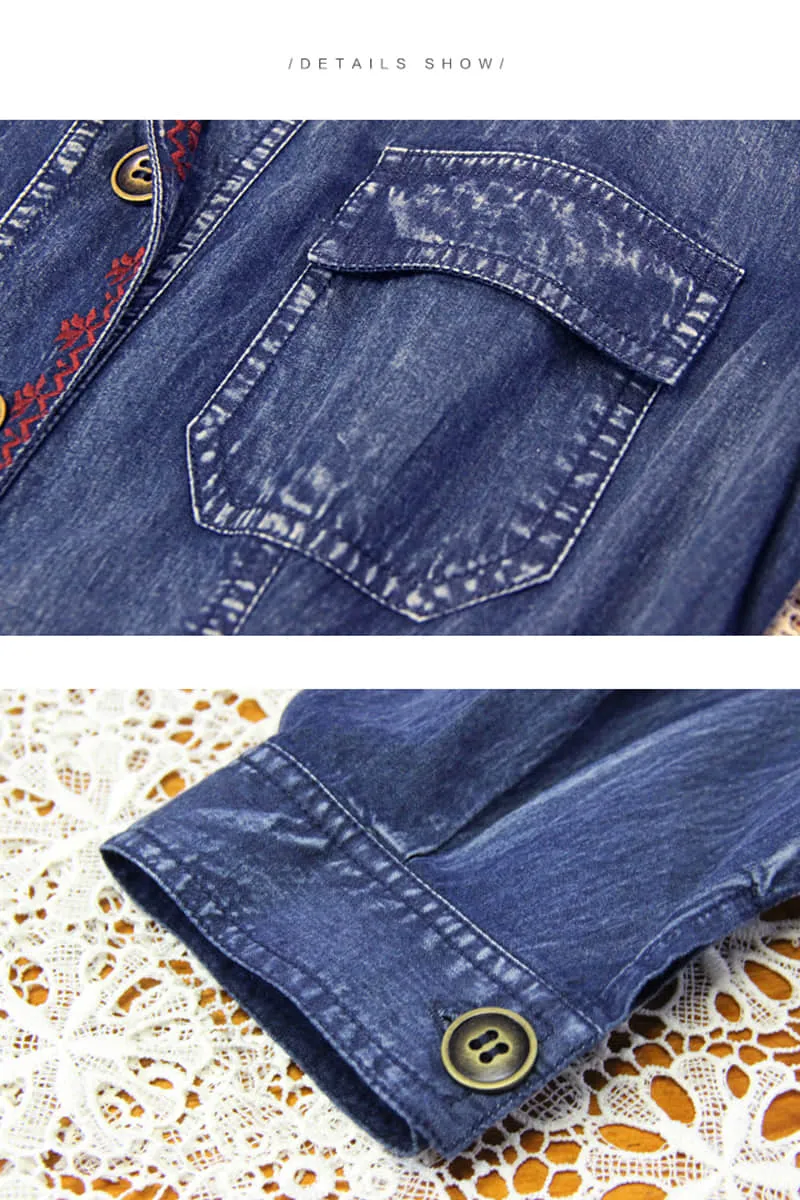 Mid-length belted Denim dress