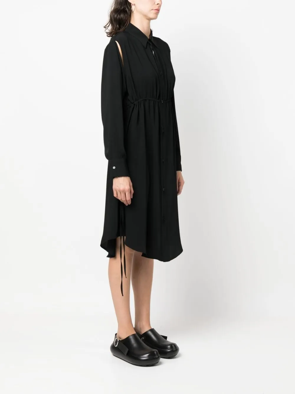 MM6 DRAWSTRING-WAIST SHIRT DRESS