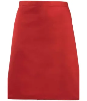 Premier 'Colours' Mid Length Apron | Red