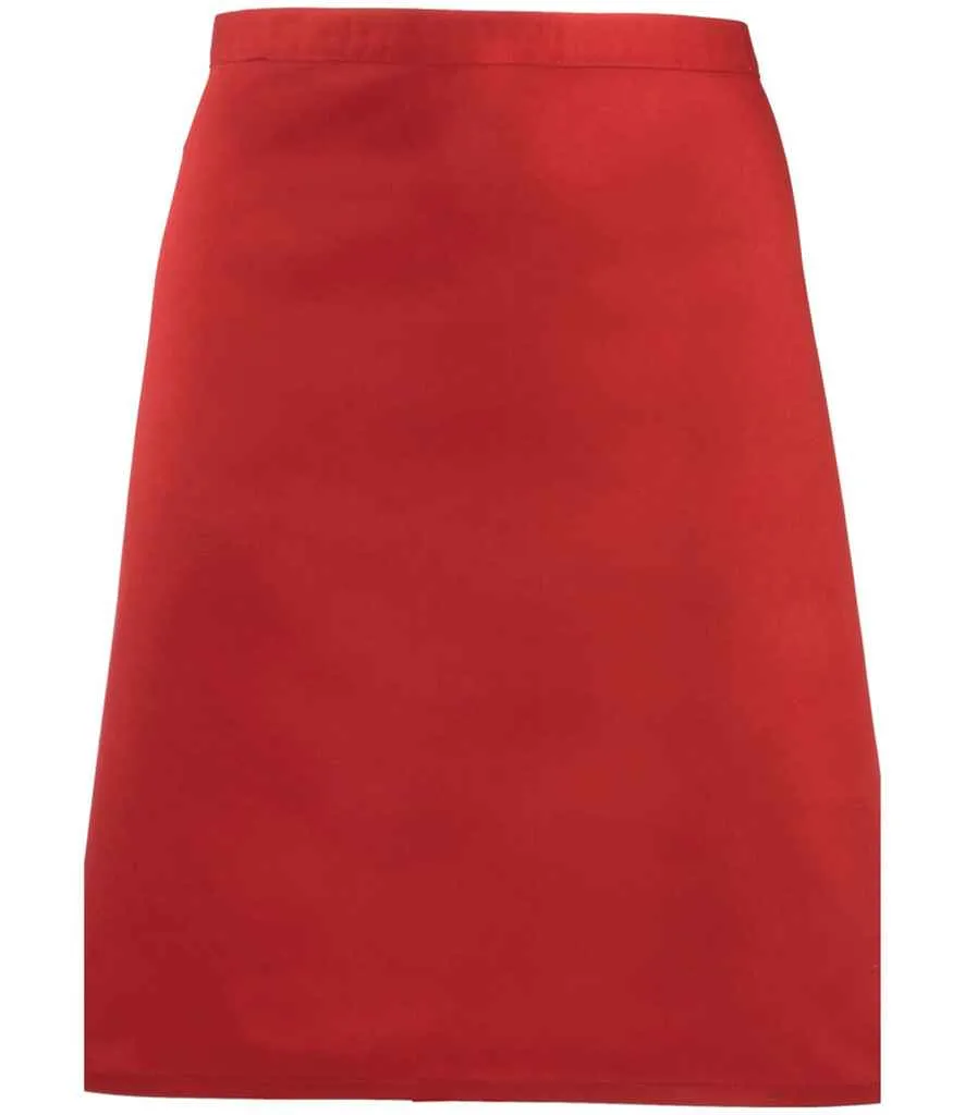 Premier 'Colours' Mid Length Apron | Red