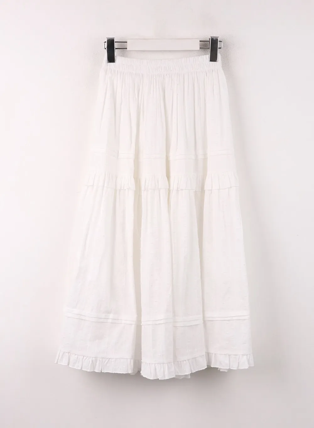 Chic Ruffled Tiered Maxi Skirt - Style CF406
