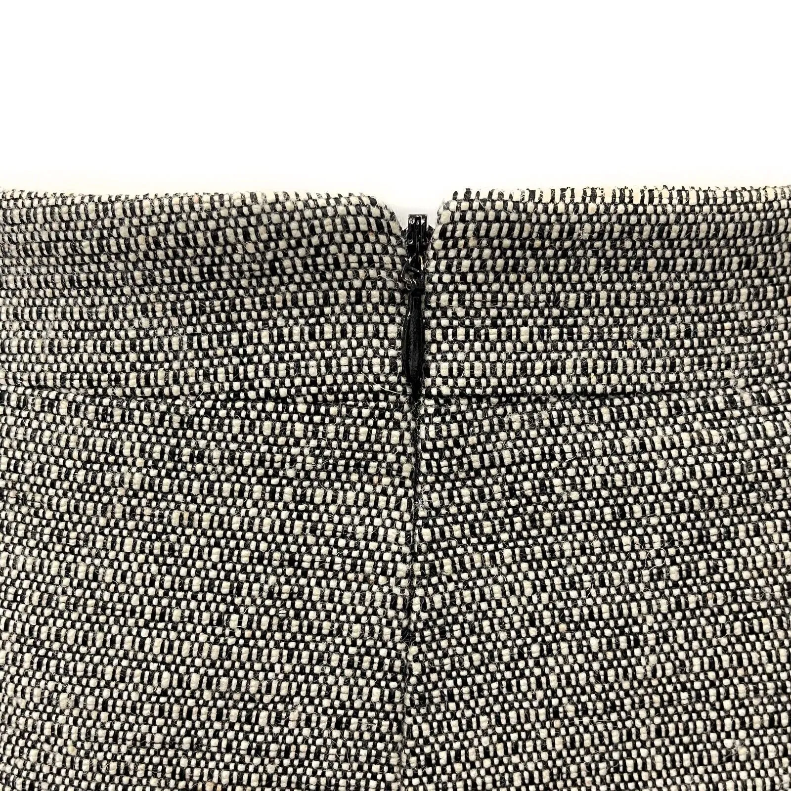 Stella McCartney Wool Mini Grey Tweed Embroidered Mini Skirt 38 US 4-6 Small
