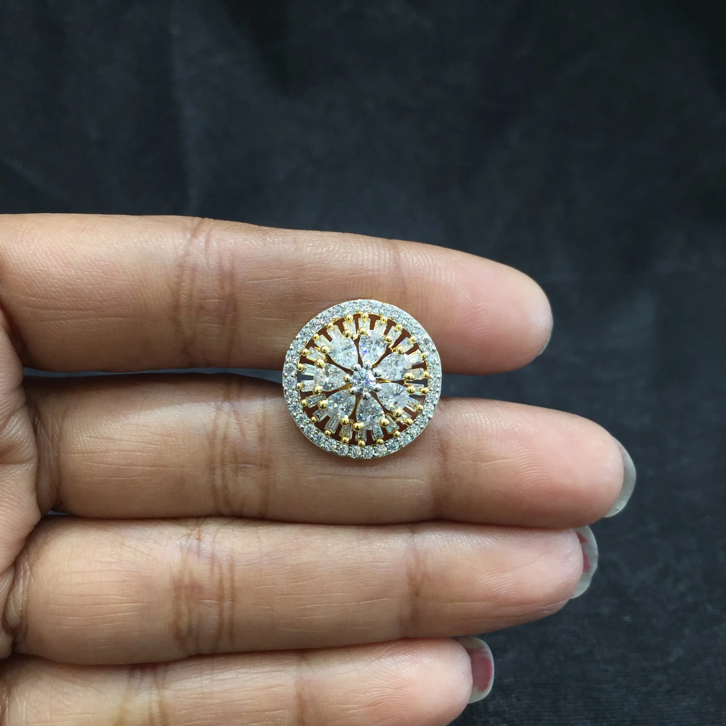 Tops/Studs Zircon/AD Earring 6168-08