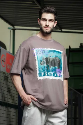 Unisex Oversized Fit Vintage Grey Tshirt