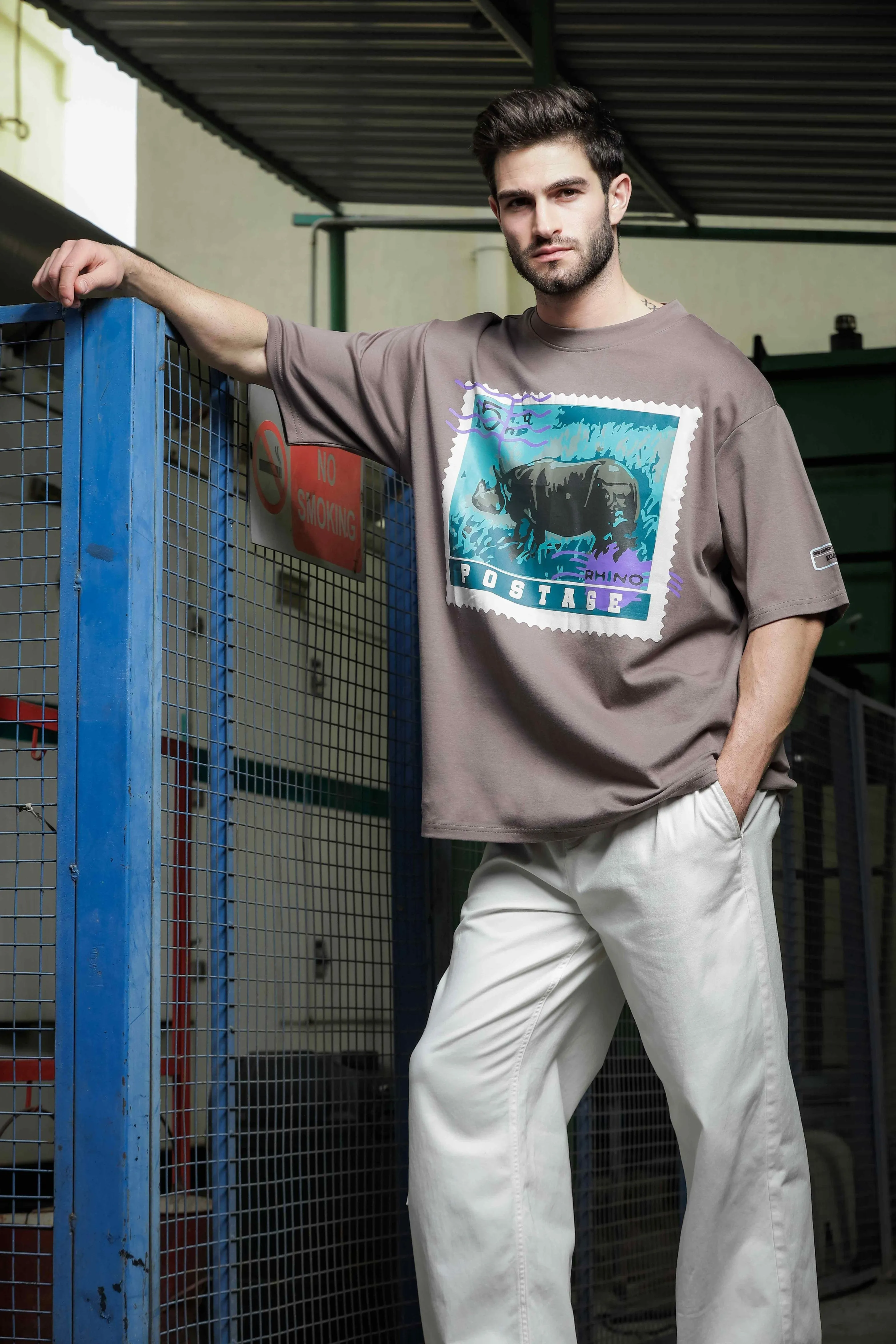 Unisex Oversized Fit Vintage Grey Tshirt